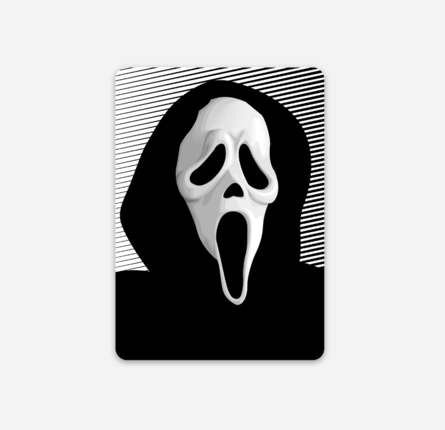 3″ Scream Ghostface Sticker Mask Scary Movie Decal Matte Finish
