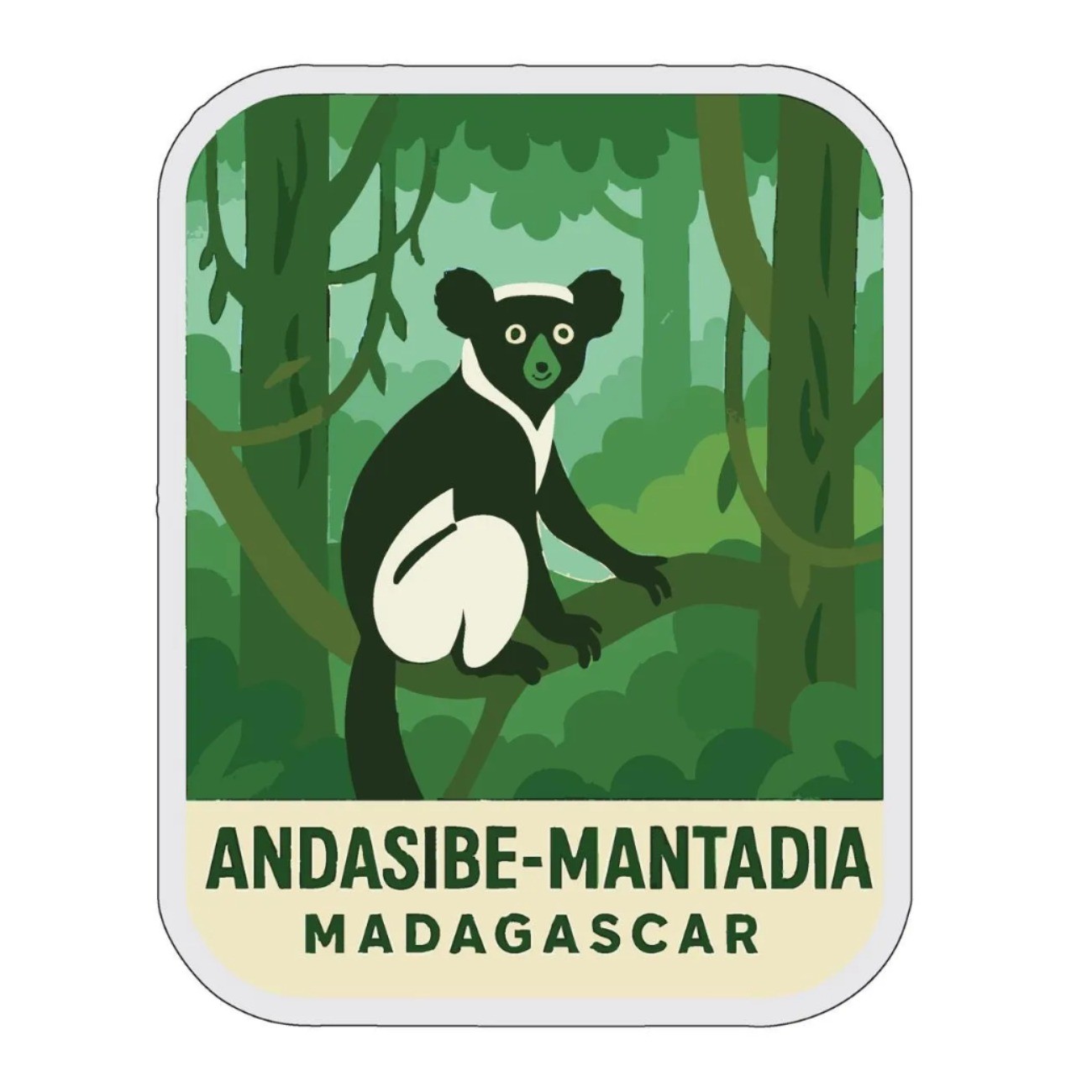 Andasibe-Mantadia Madagascar Iron On Heat Transfer Vinyl HTV World National Park