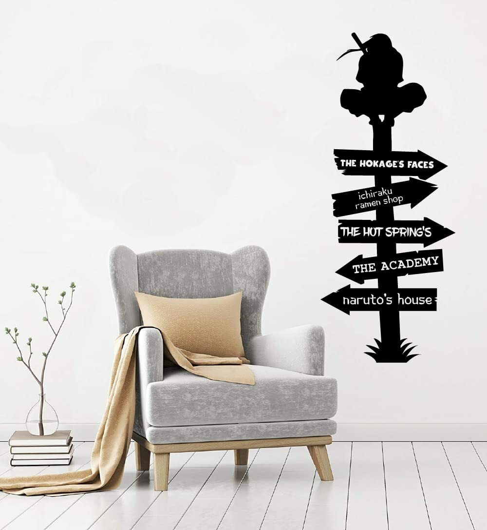 Naruto Shop Anime Pathway Sign Wall Sticker Vinyl Art Decal Decor Kids Room Home