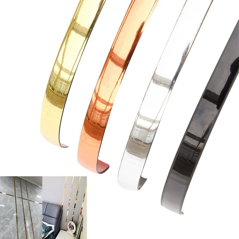 5M DIY Self-Adhesive Tile Seam Tape Wall Ceiling Mould Strip Furniture Trim Line