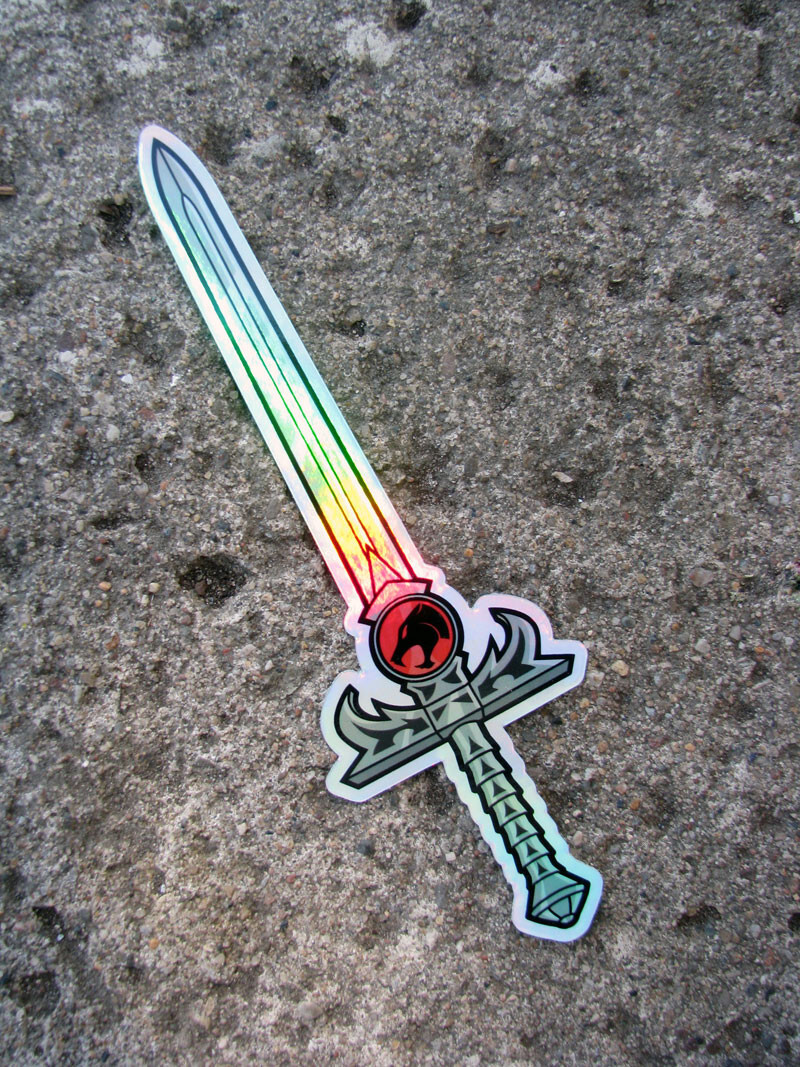 Holographic ThunderCats Sticker 6.75″ Sword of Omens Metallic Lion-O Car Decal