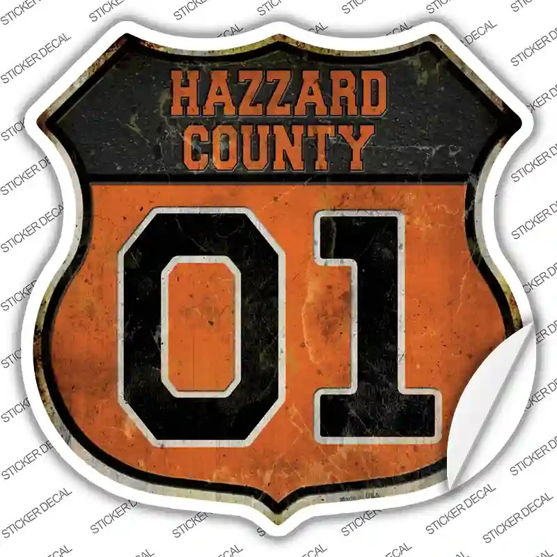 Dukes Of Hazzard County 01 Shield Road Sign 2.875” Decal Sticker