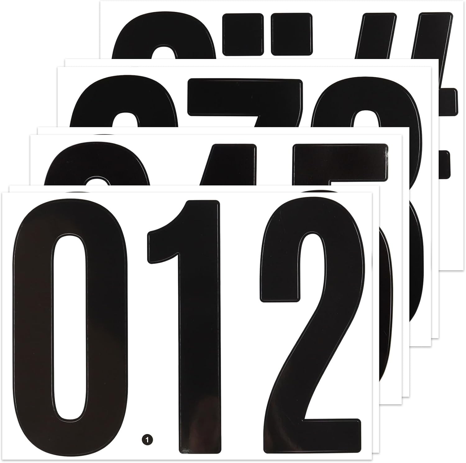 7 Inch Large Number Stickers, 8 Sheets Self-Adhesive Vinyl Number Sticker Decals