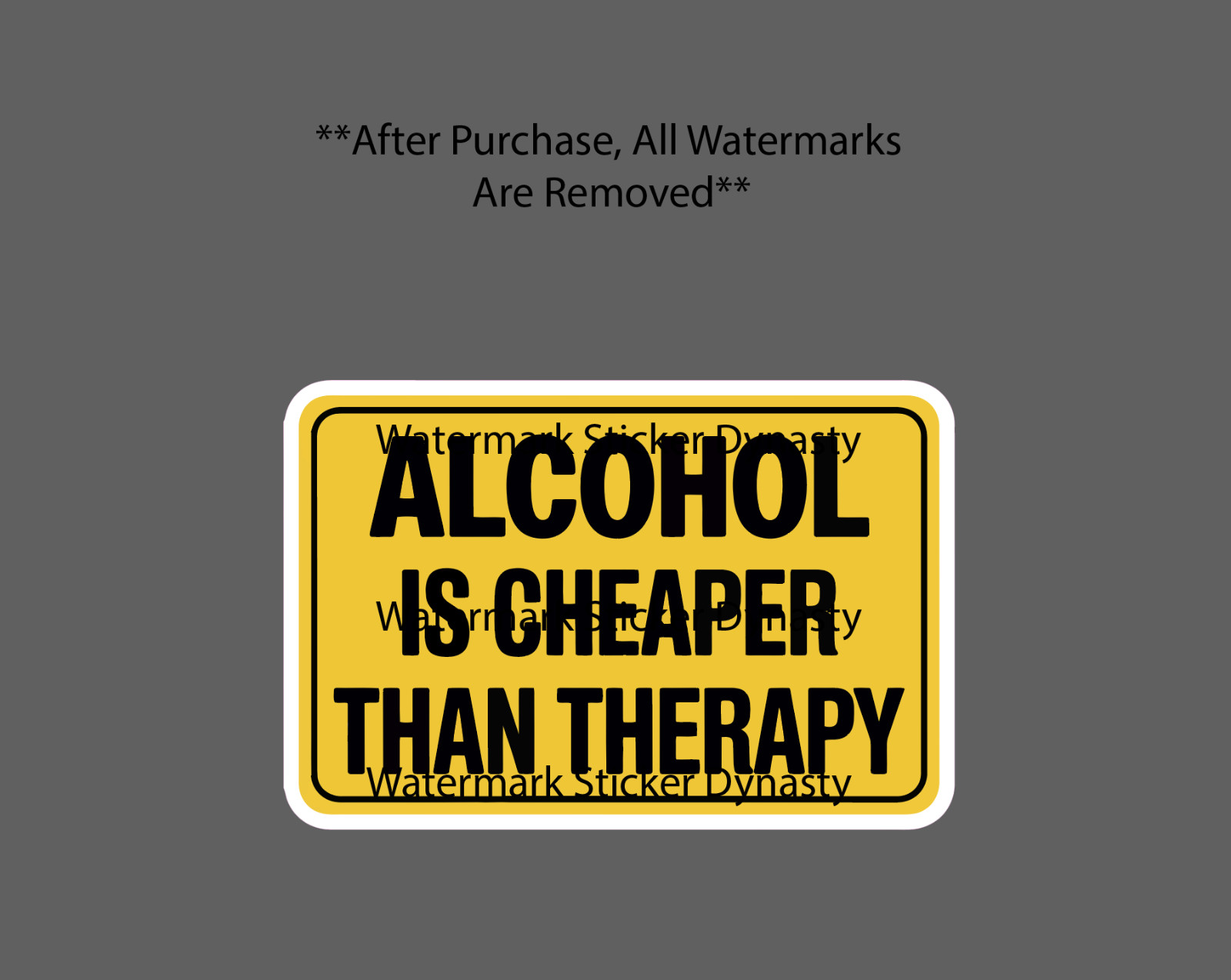 Alcohol is Cheaper than Therapy Sticker Waterproof Decal Funny Quote Gift NEW