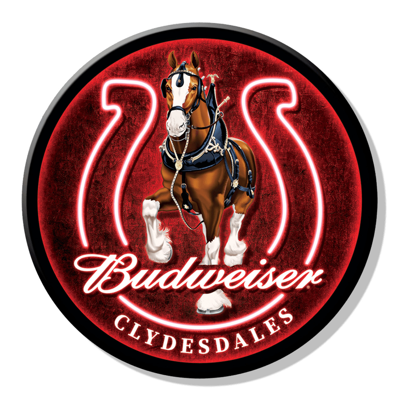 Budweiser Clydesdales Round Refrigerator / Toolbox Magnets -Made in America