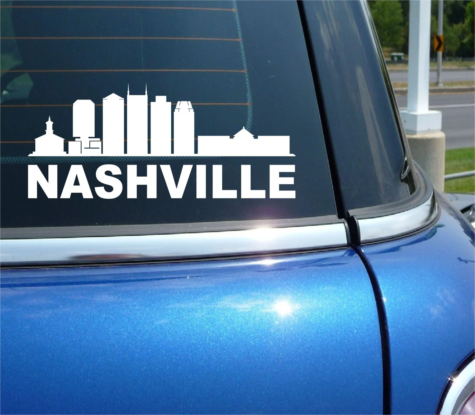 NASHVILLE TENNESSEE CITY SKYLINE CITYSCAPE CAR WALL DECAL BUMPER STICKER