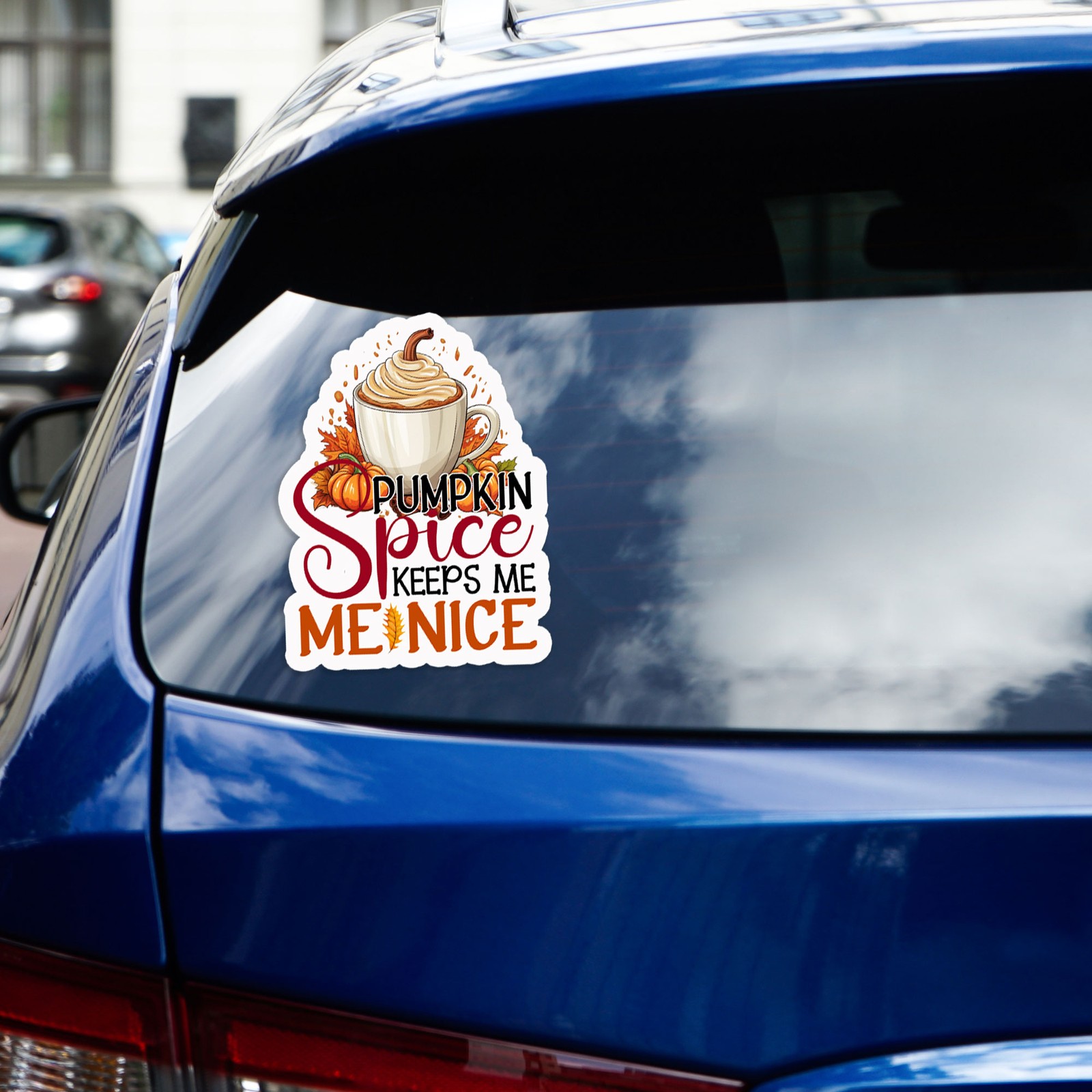 Pumpkin Spice Keeps Nice – Vinyl Decal Sticker – Car Window Laptop – #1081