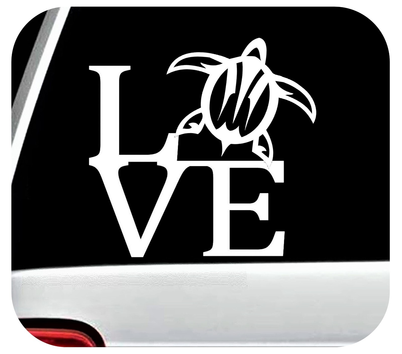 Sea Turtle Decal LOVE Sticker for Car Window Pop Socket Ocean Beach Art C1040