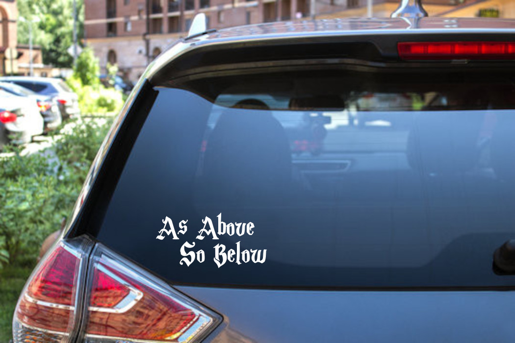Astro Wicca Decal: ‘As Above So Below’ Mystical Sticker – 6401