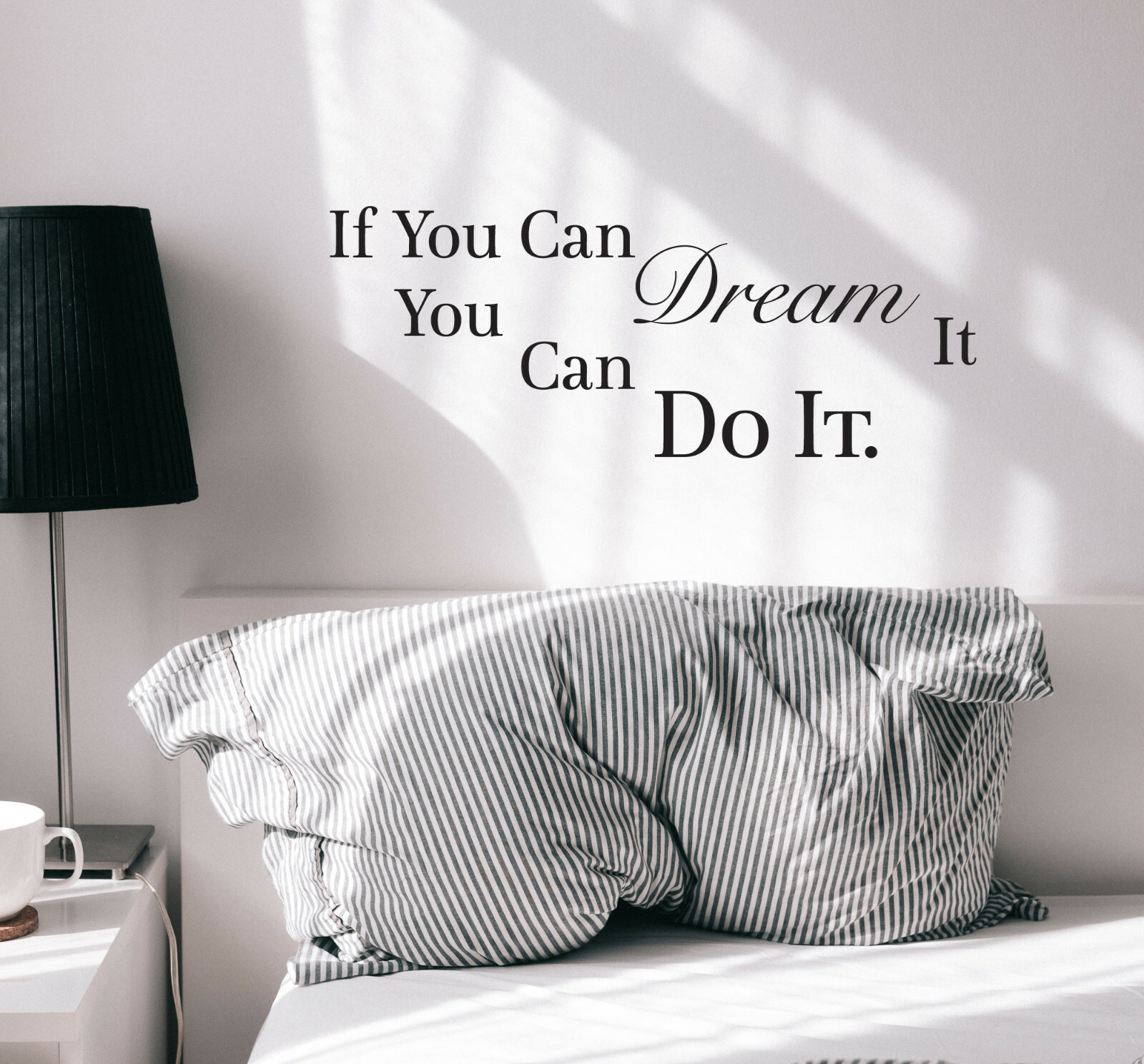Wall Decal Dream Dreaming Inspirational Quote Words Vinyl Decor Black gz453