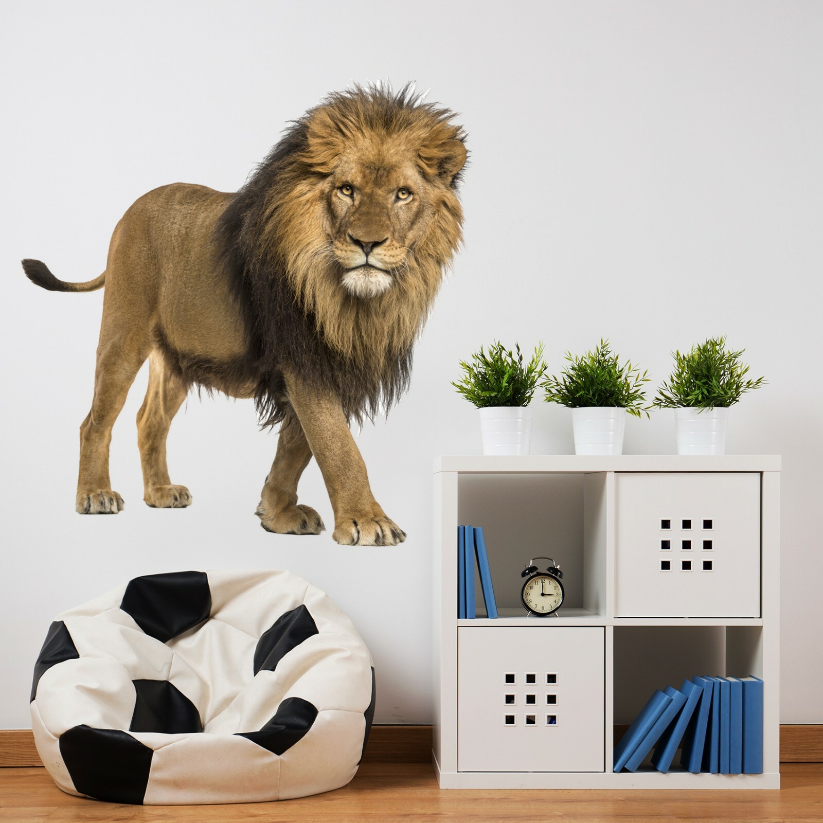 3D Powerful Lion A144 Animal Wallpaper Mural Poster Wall Stickers Decal Zoe