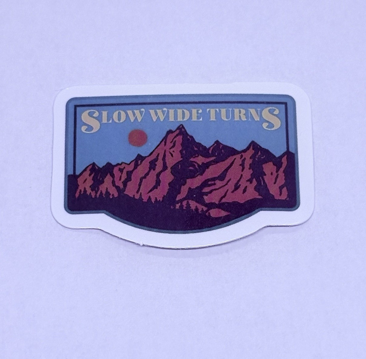 “Slow Wide Turns” Nature Sticker Mountains Travel Art Decal Vinyl Souvenir Tc6