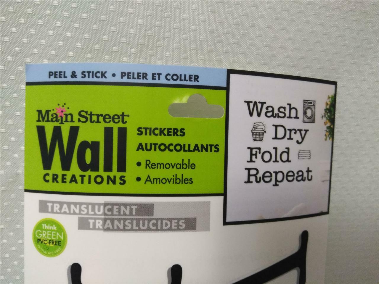 Charming Laundry Room Wall or Washer Decal*Peel & Stick*Removable*Translucent