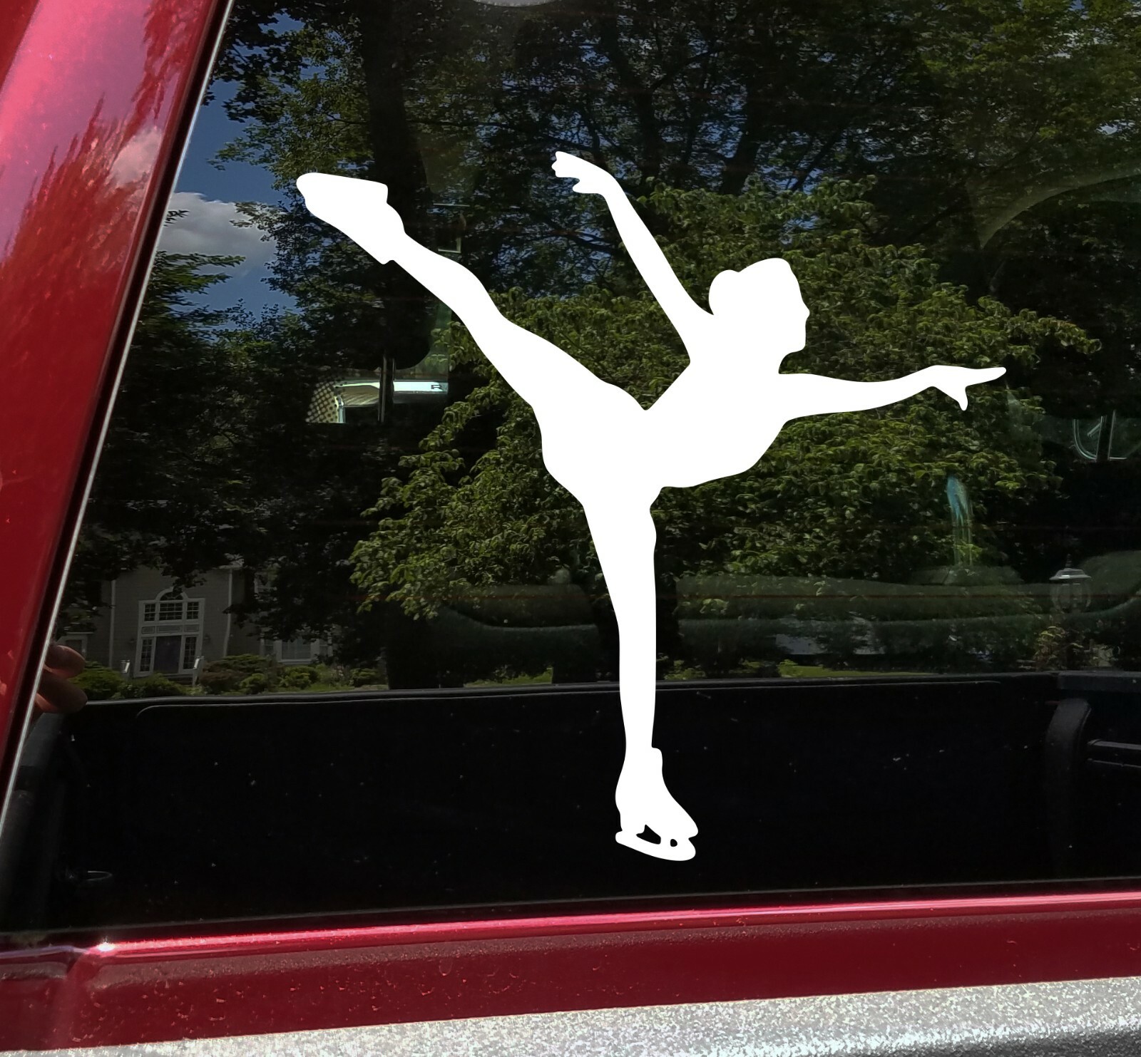 Ice Figure Skater Vinyl Decal V1 – Spiral Artistic Skating Sport – Die Cut Stick