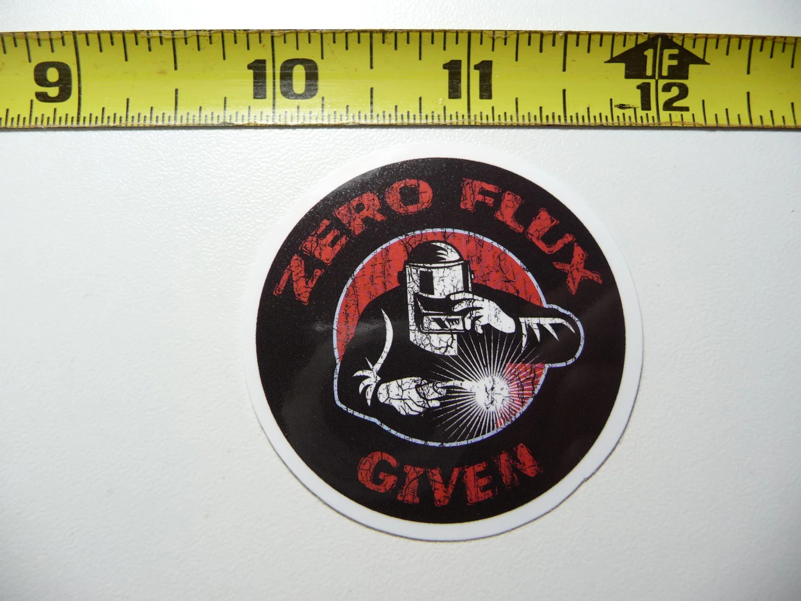 ZERO FLUX GIVEN WELDER WELDING FUNNY SMALL STICKER DECAL WORK JOB HARD HAT PRIDE