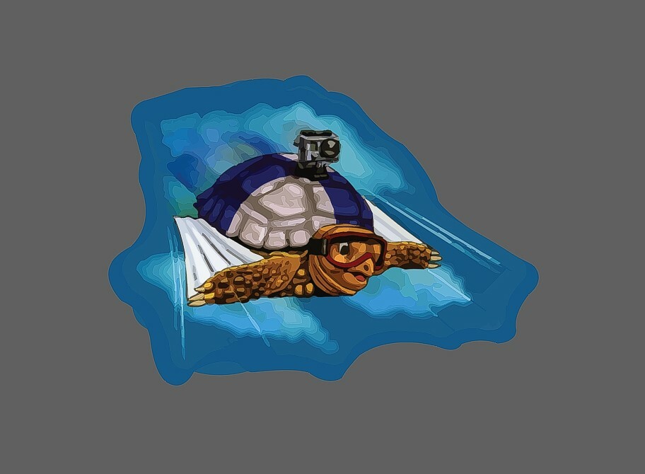 Turtle Skydiving Sticker Extreme Waterproof – Buy Any 4 For $1.75 Each Storewide