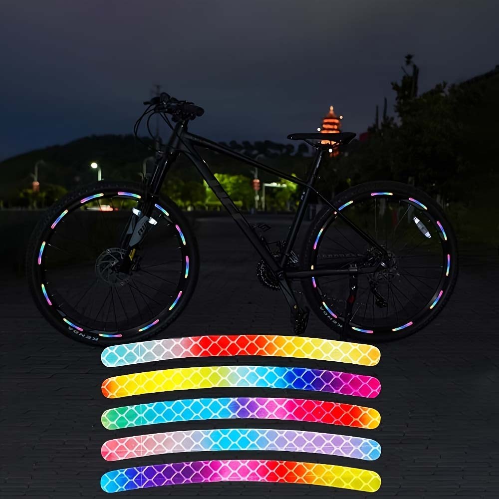 Bicycle-Specific Easy-To-Apply Compact 20PCS Bicycle Striped Reflective Stickers