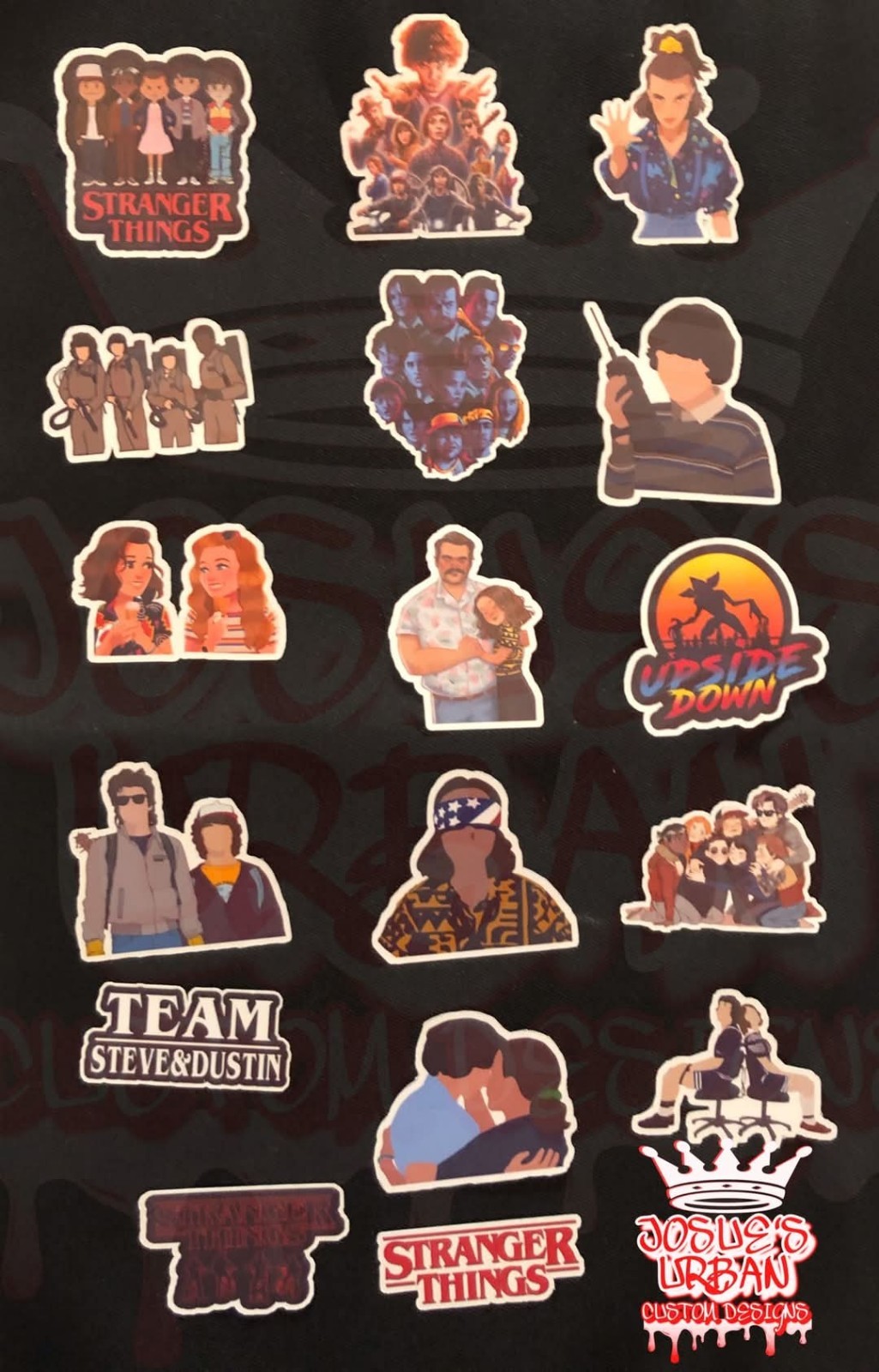 17 pcs Stickers: Stranger Things Cartoon Glossy Stickers