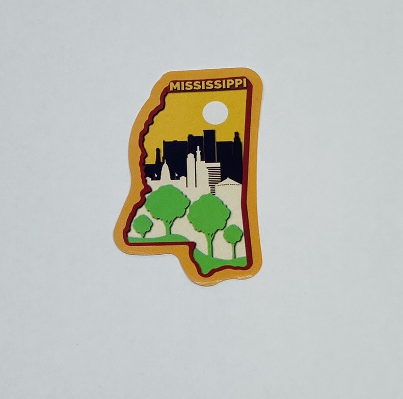 Mississippi State Map Sticker Decal Vinyl USA Travel Souvenirs Journal Tc6