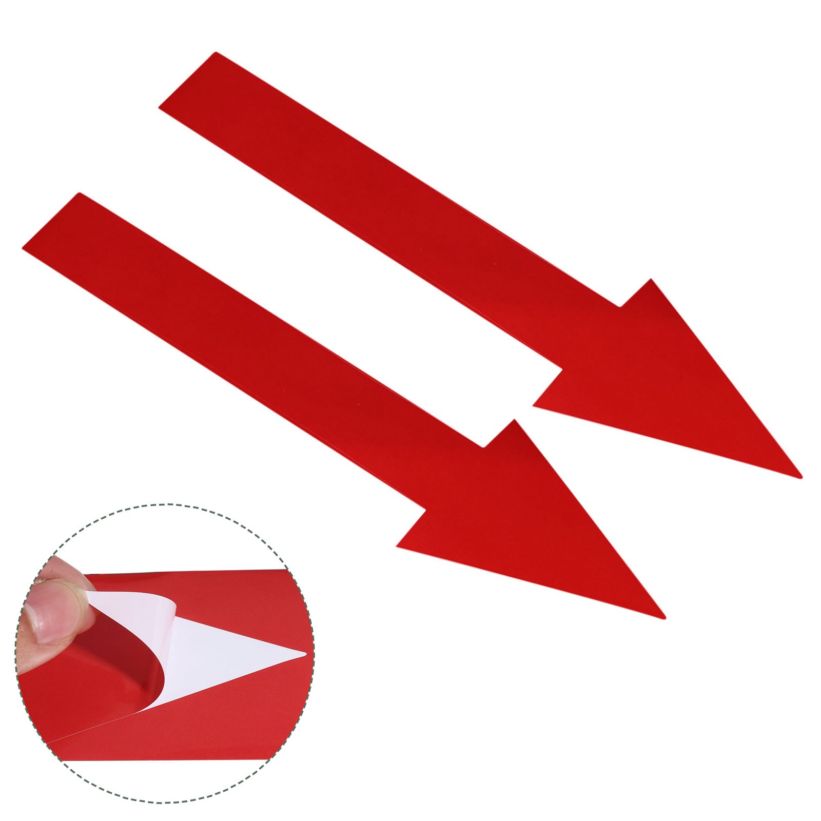 10pcs Arrow Sticker Signs 20x5cm Floor Decals Self Adhesive Wall Marking Red
