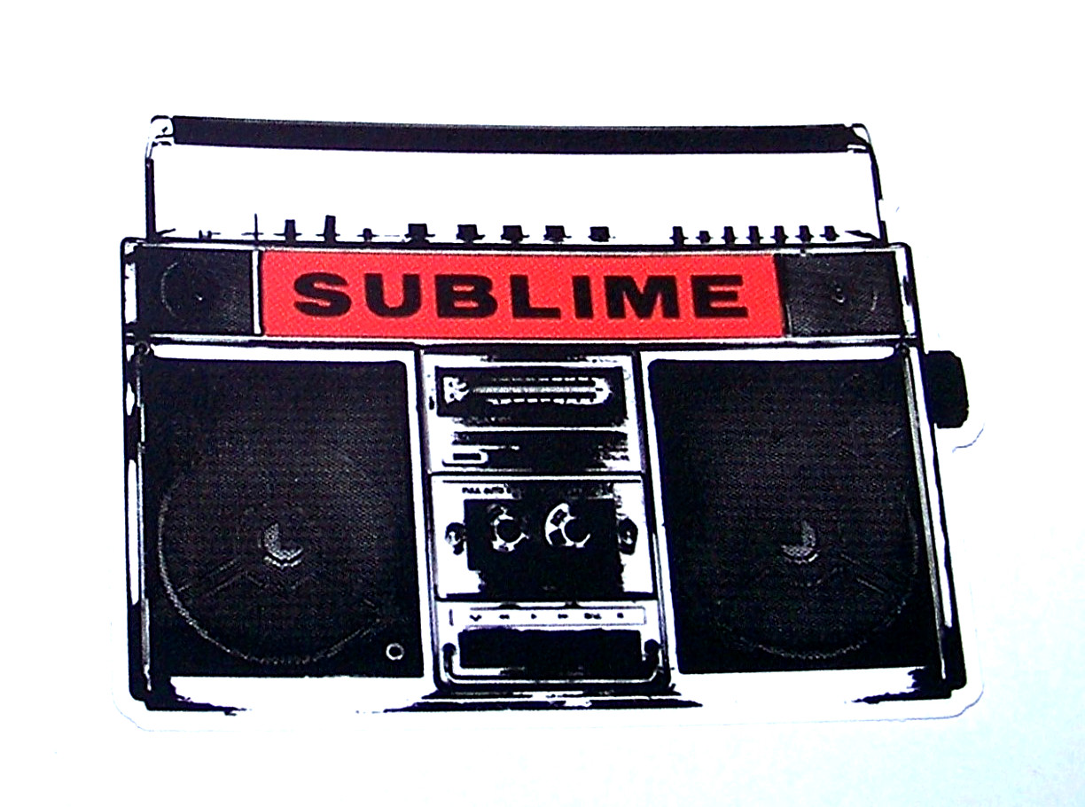 SUBLIME – Boom Box Logo LARGE Die Cut Sticker Decal Reggae Ska Rock LBC