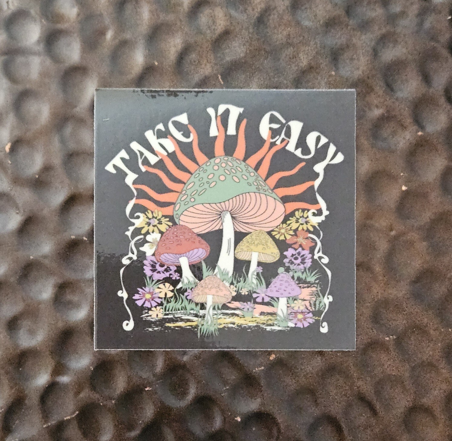 MAGIC MUSHROOMS TAKE IT EASY OPAQUE Sticker Vinyl UV AND WEATHER RESISTANT 3″