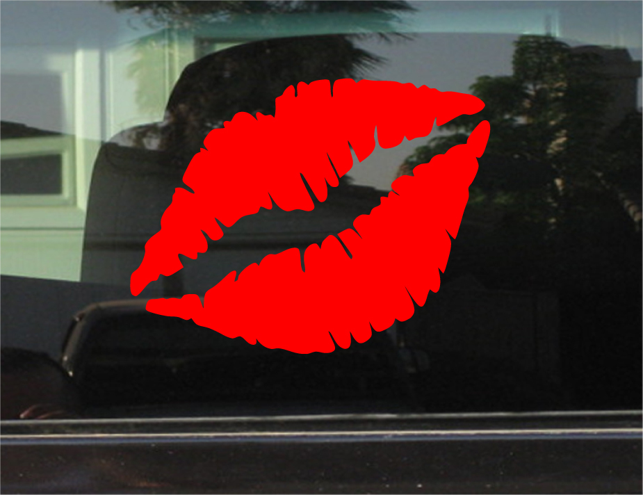 LIPS / KISS BIG 8″ VINYL DECAL / STICKER