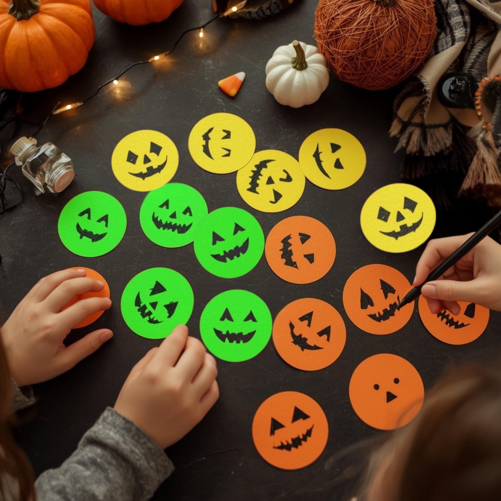 2″ Color Coded Stickers – Fluorescent Green Write-On Dots, 500 Permanent Labels