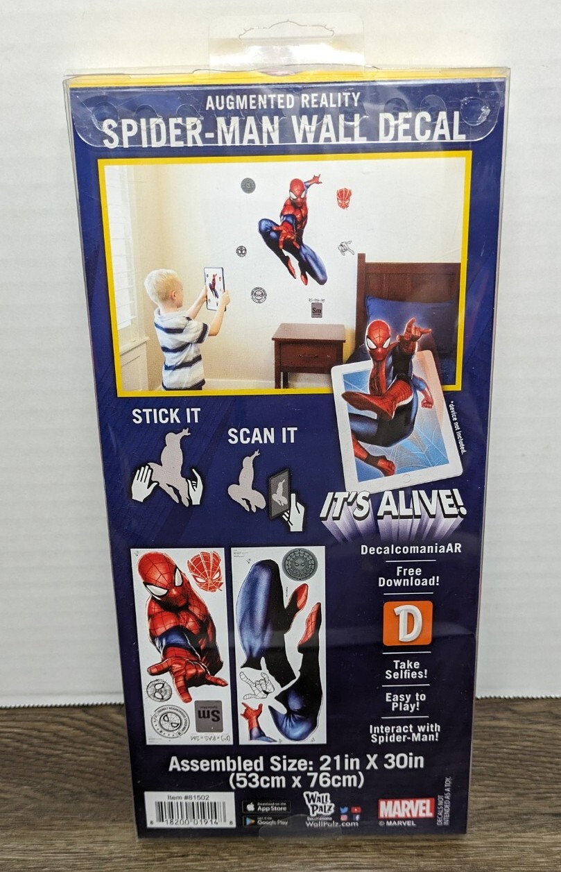 Wall Palz Marvel Spiderman Wall Decal 3D Removable Wall Art 21″ X 30″ NEW