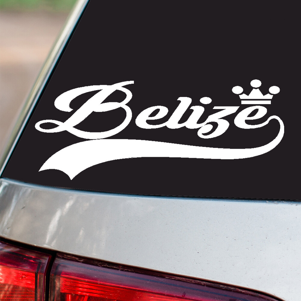 Belize Sticker Country Pride all sizes chrome and regular vinyl colors
