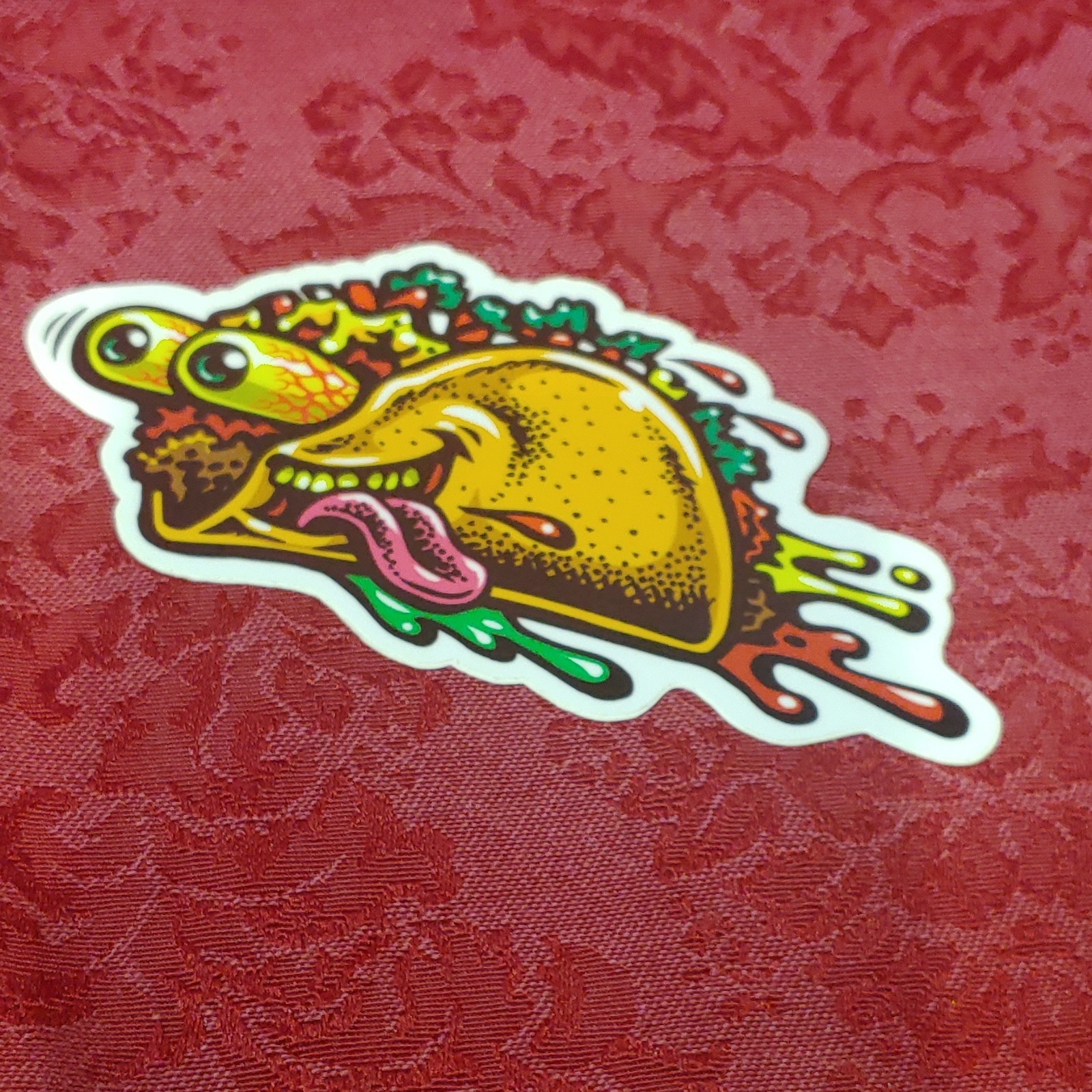 Santa Cruz Taco Tuesday 2 1/2 x 5 inch Vinyl Die-Cut Sticker