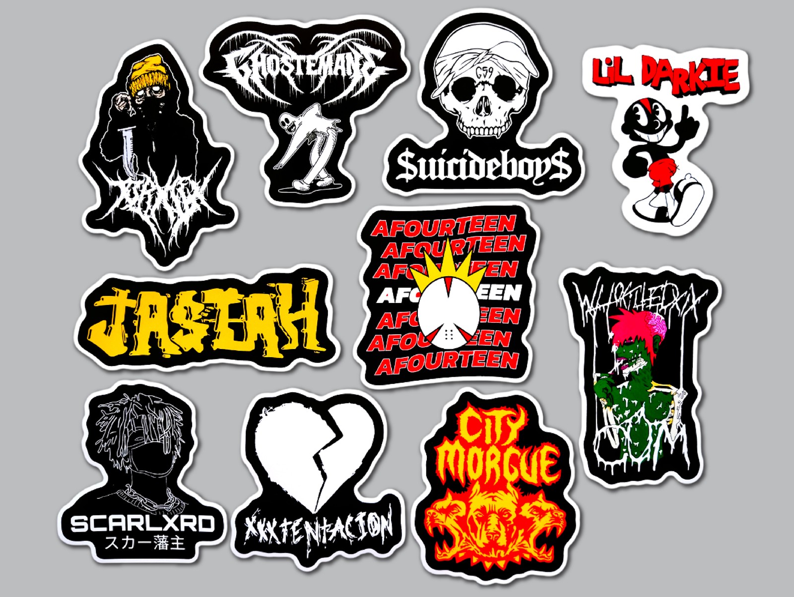 Trap Metal Hip-Hop Sticker Lot (10 Pack) ghostmane suicideboys xxxtentacion rap