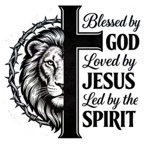 An Inspirational Religious Blessed By God High Quality Vinyl Sticker 3.3″ x 3.7″
