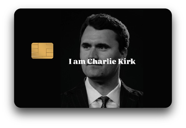 Charlie Kirk “Freedom” Credit Card Skin 2-Pack – Sticker UV Vinyl Decal