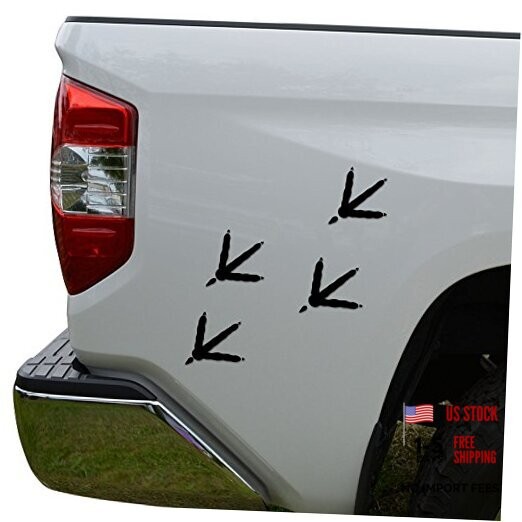 Rosie Decals Wild Turkey Tracks Prints – Die Cut 06″/15″ Tall – Gloss Black