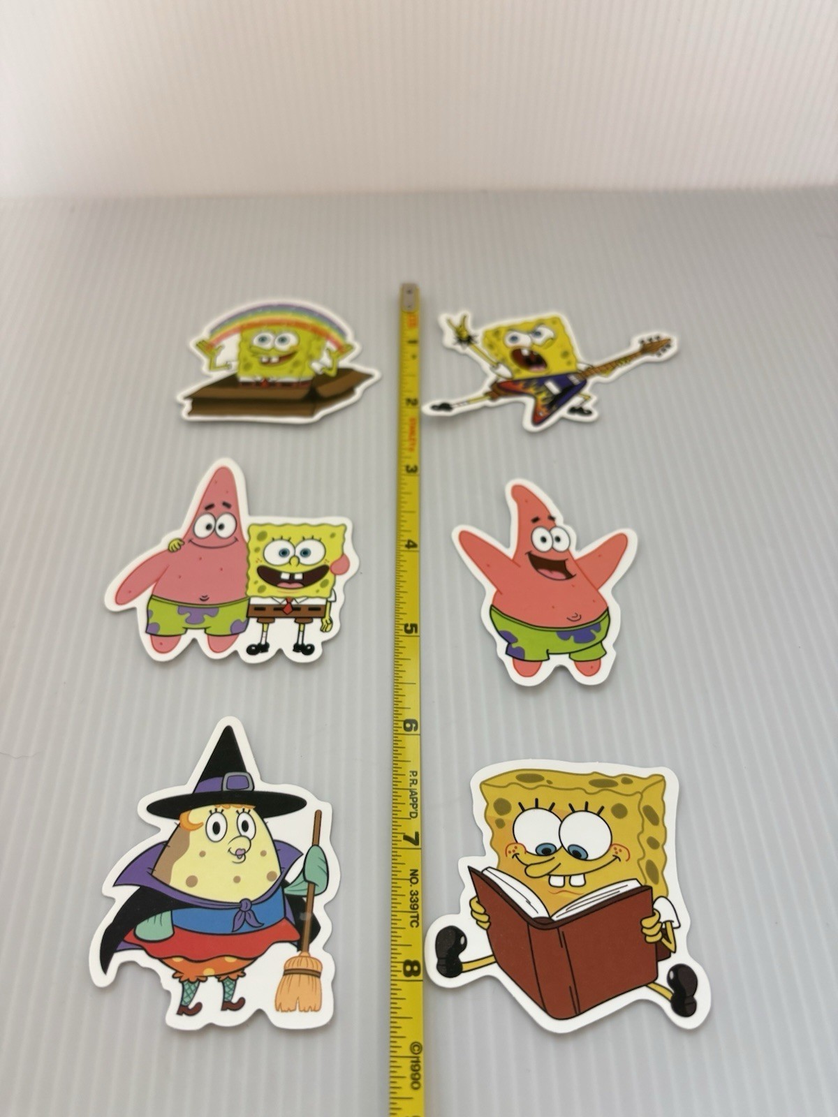 SpongeBob SquarePants 6pc Vinyl Stickers Lot Cartoon Water Bottle Laptop Decals