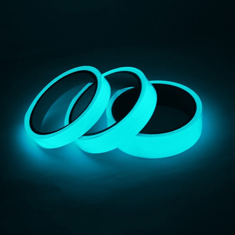 100ft Blue Glowing Tape Rolls Wall Bedroom Decoration Fluorescent Luminous Neon