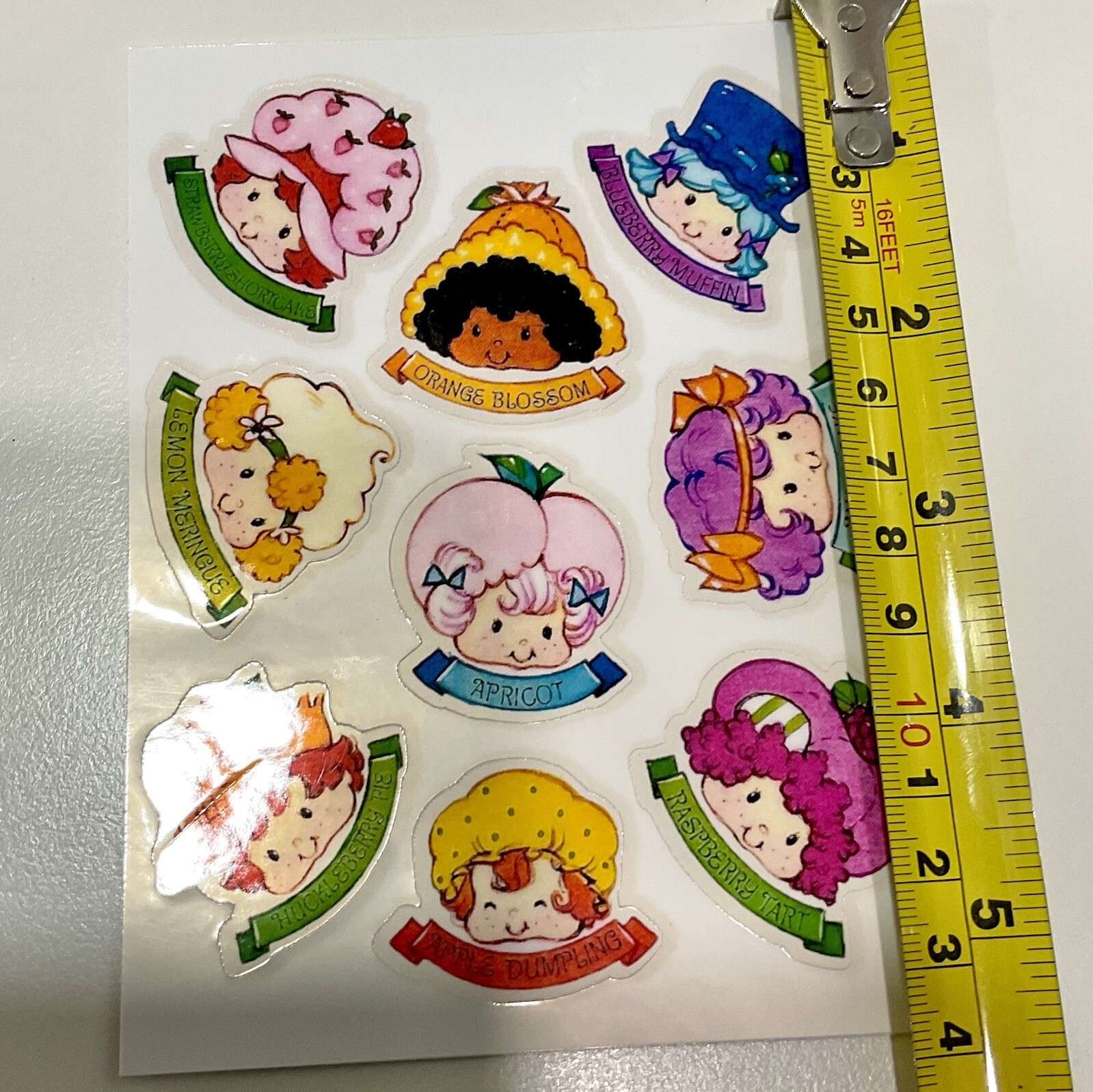 Strawberry Shortcake Stickers Sheet Water Resistant Glossy Vintage Reproduction