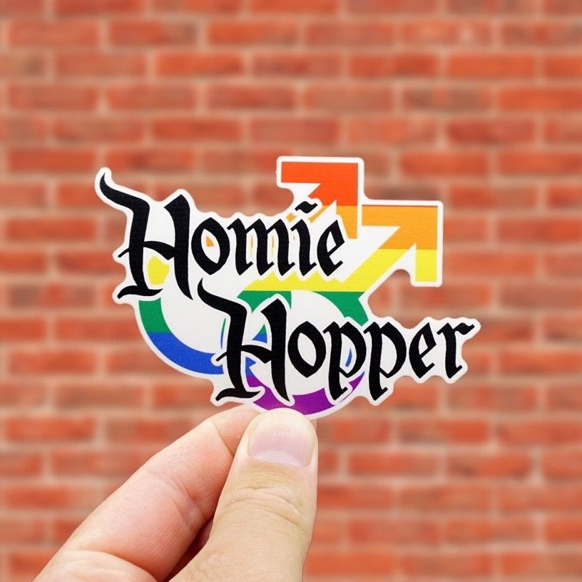 Gay Sticker, Includes Two (2) Stickers, Homie Hopper, Gay Pride, LGBT, LGBTQ