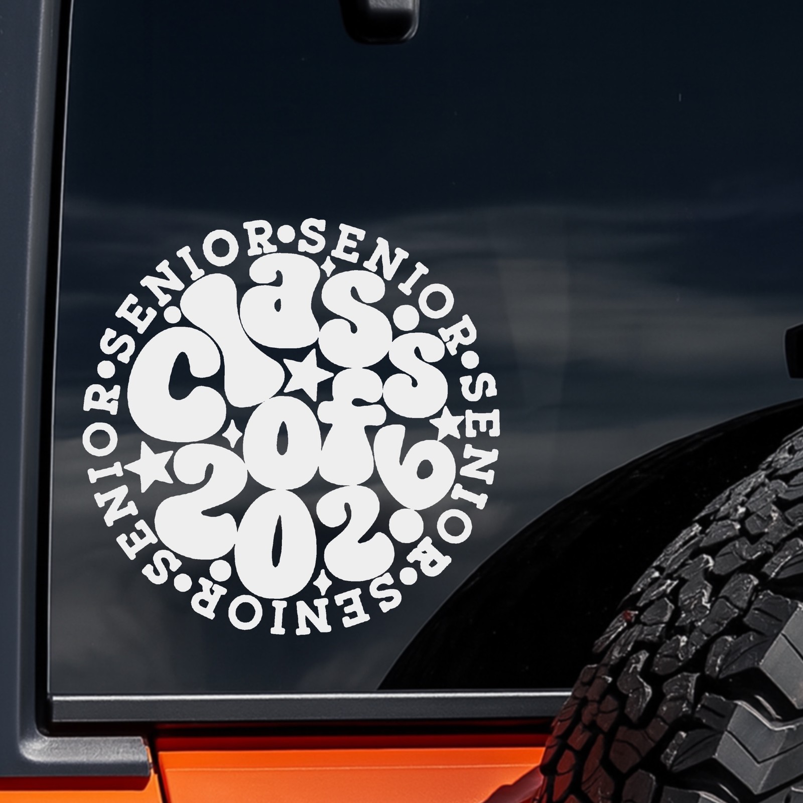 Class of 2026 Senior Decal Sticker – Retro Graduation Car Truck Window