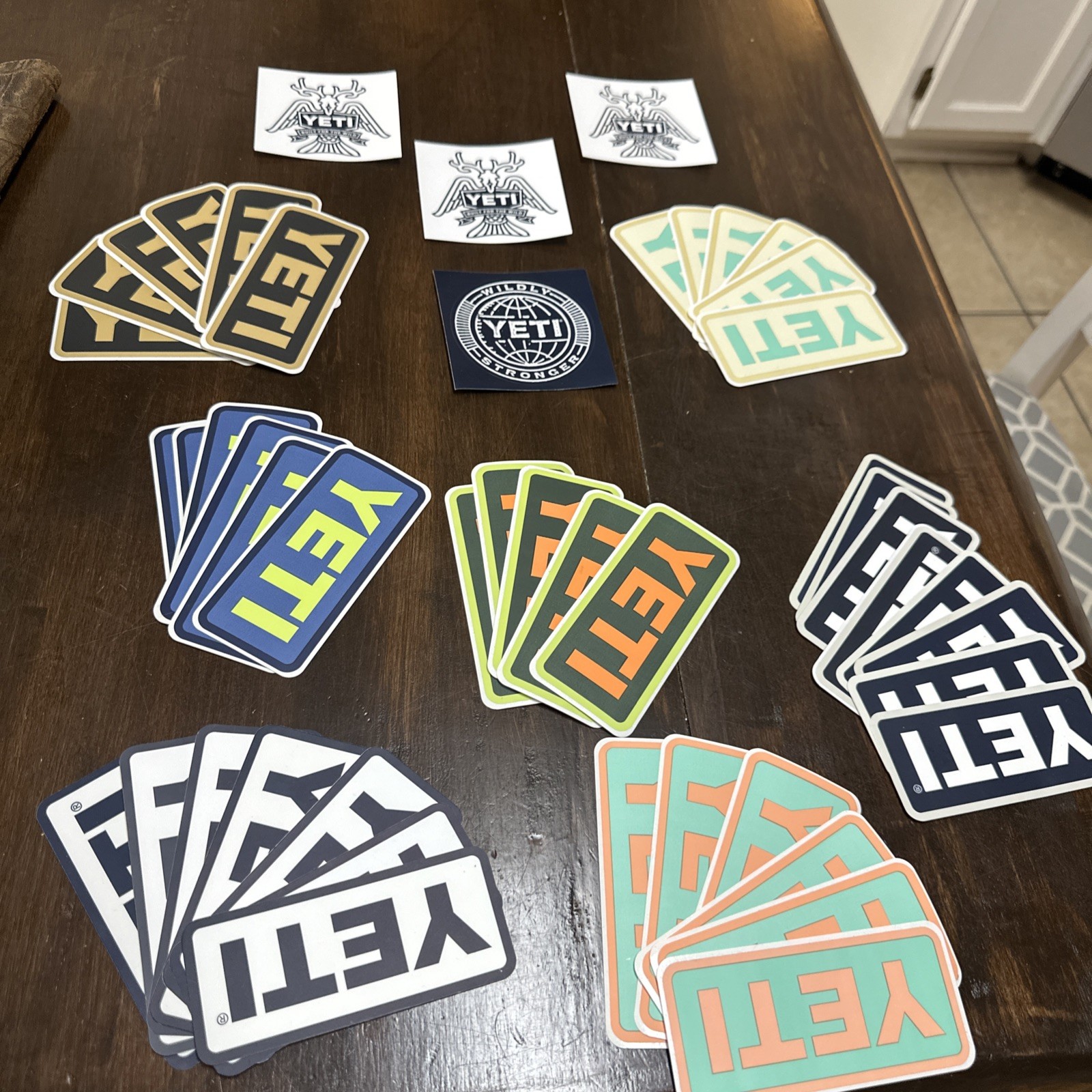 BRAND NEW 43 Authentic YETI Branded Cooler Cup Roadie Decal Stickers plus4 bonus