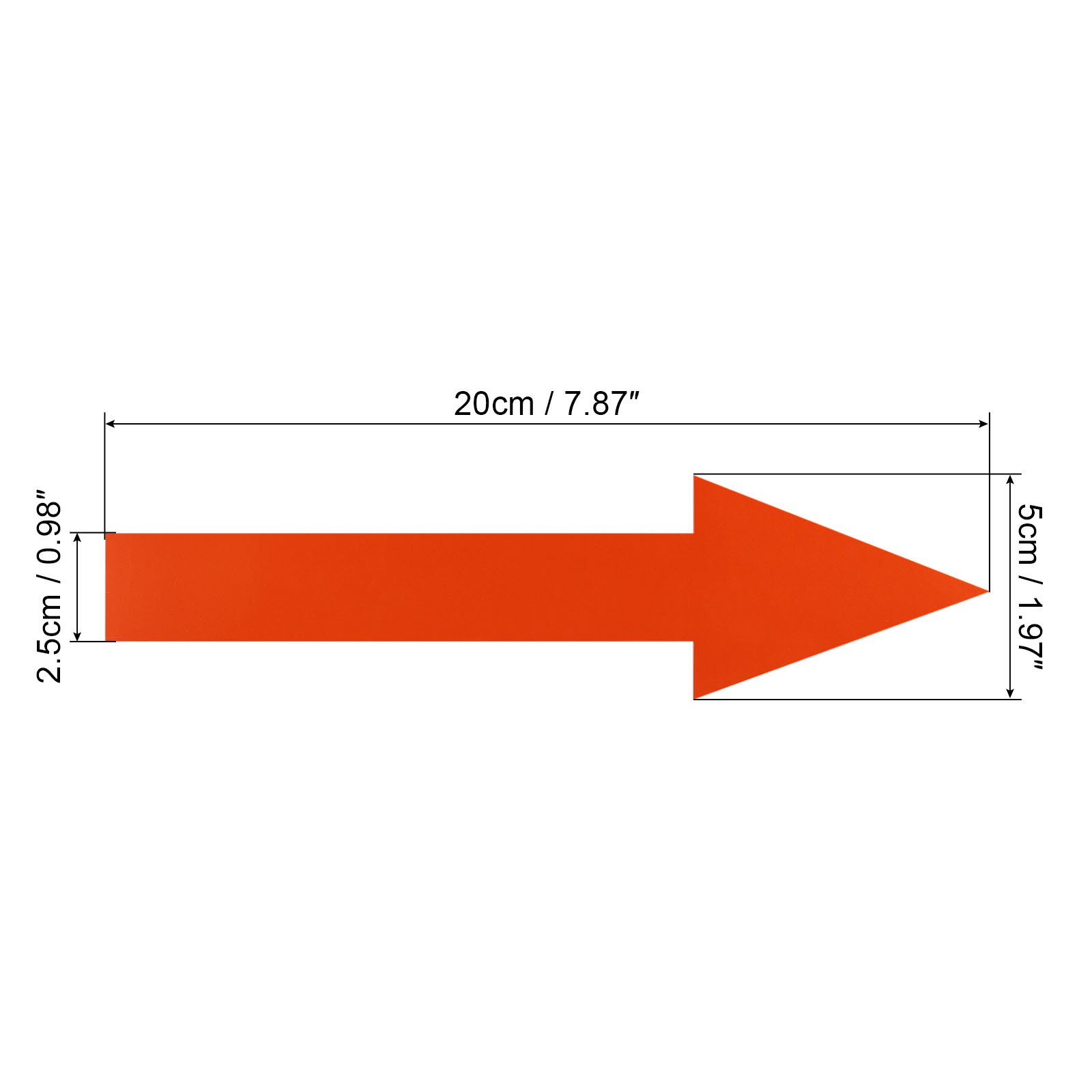30Pcs 8″x2″ Arrow Sticker Adhesive Large Arrow Sign Red