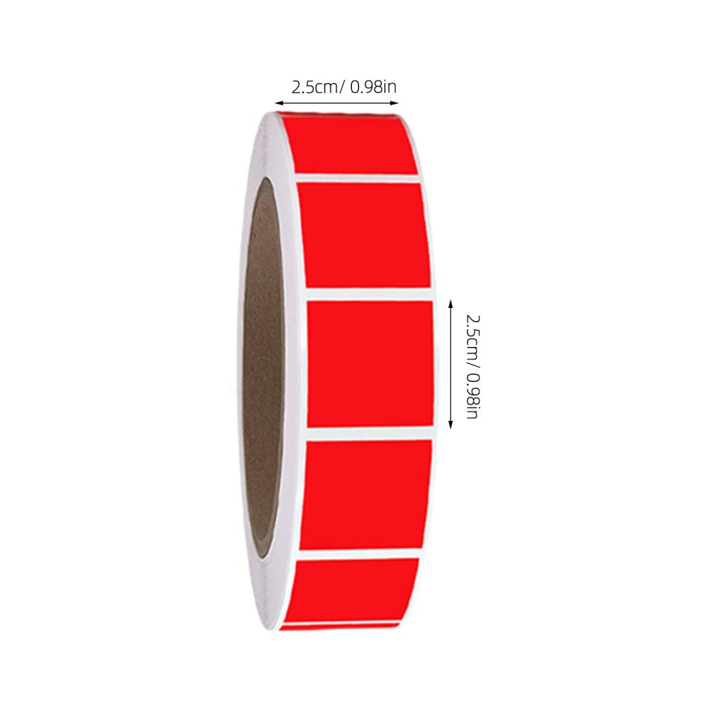 4 Rolls Colored Self Adhesive Labels: 1 X 1 Inch Removable Square Color Coding