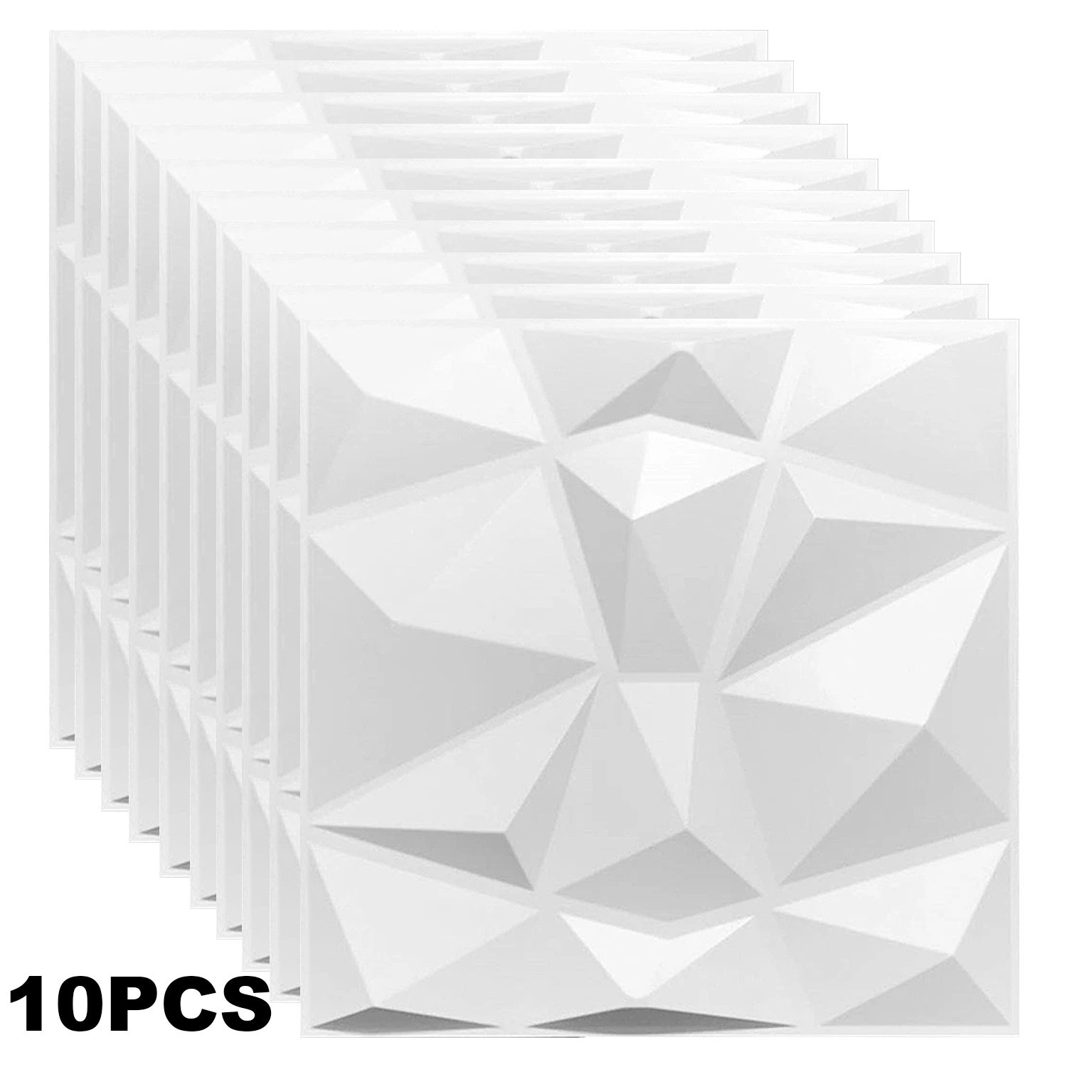 10PACK Tiles 3D Wall Panels PVC Tiles Textured Bricks DIY Wallpaper 11.8*11.8″