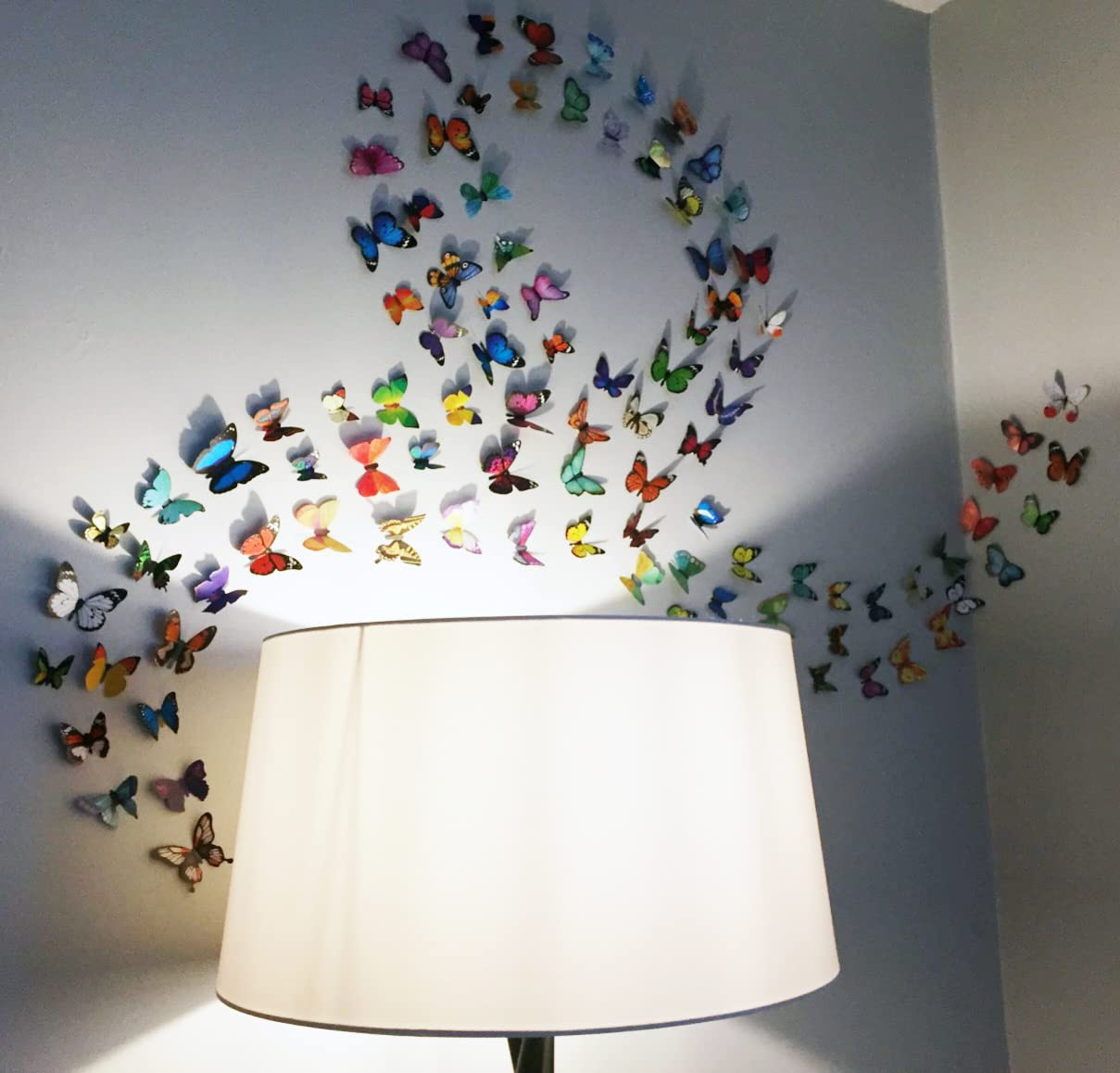 80 PCS Butterfly Wall Decals, 3D Butterfly Wall Decor Stickers for Home Wall Dec