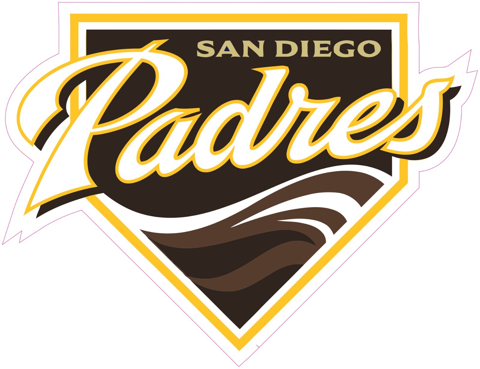 San Diego Padres Vinyl Decal Sticker Car Truck Bumper Tumbler Mug