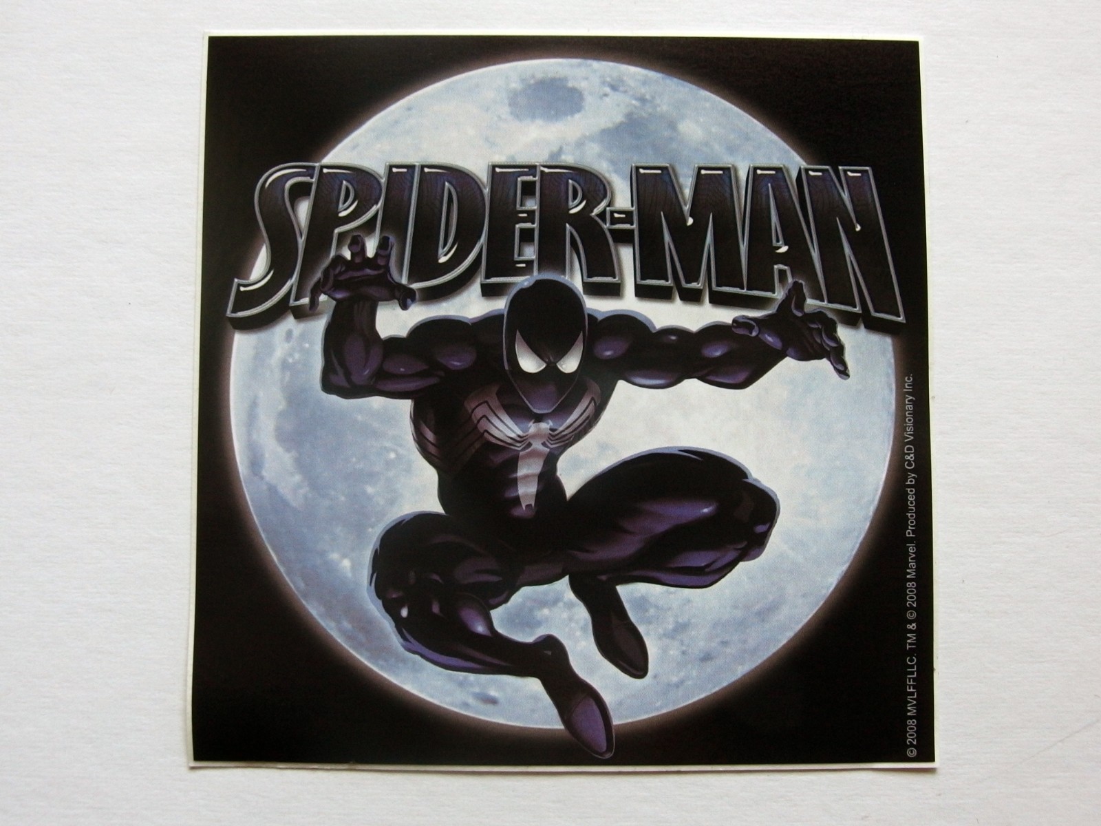Spider-Man “Spidey Moon” Sticker – Marvel, C&D Visionary – 2008 – 4″ x 4″