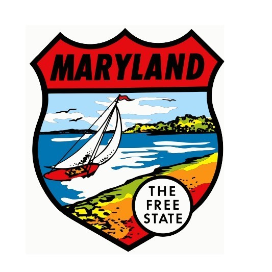 Maryland Vintage Style Sticker Decal R8772