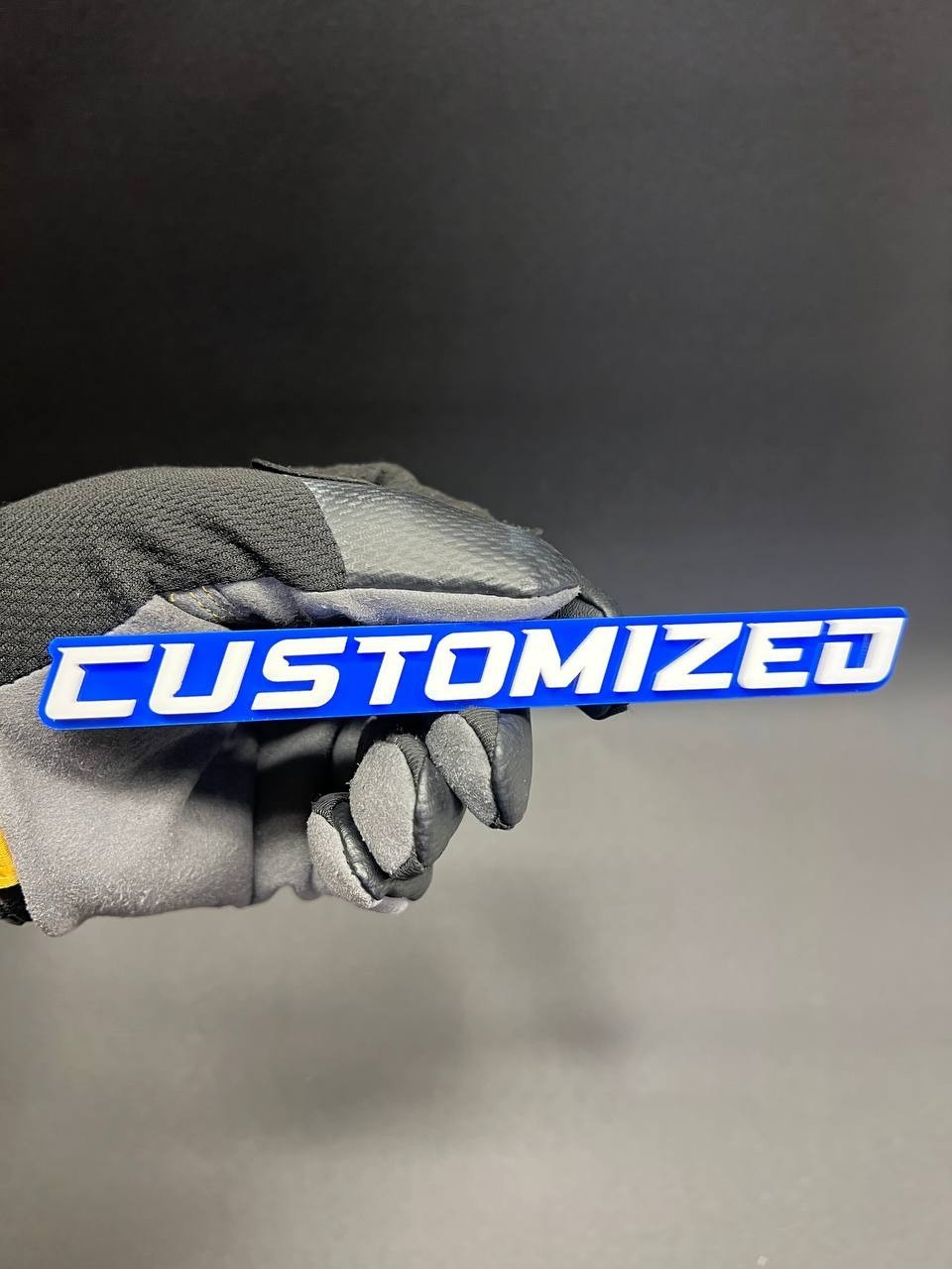 1X Custom Graffiti Font Acrylic Emblem Multicolor Personalized Car text Badge