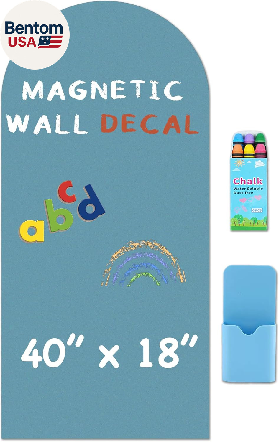 Arch Magnetic Wall Decal – 40″ X 18″ Matte Finish Chalkboard Sticker for Wall –